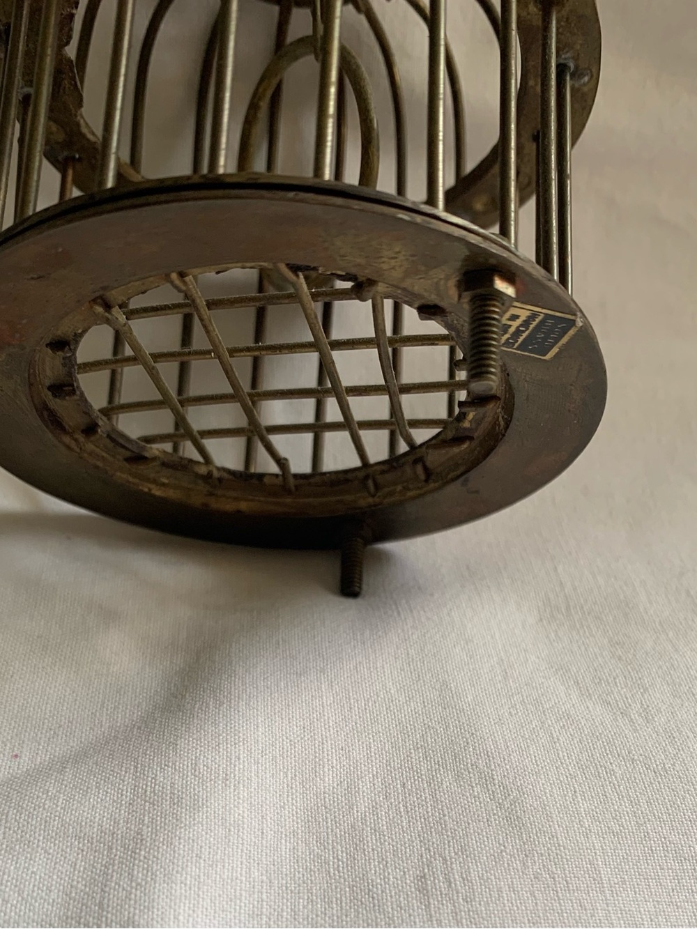 Vintage Miniature Brass Bird Cage - Picture 6 of 8